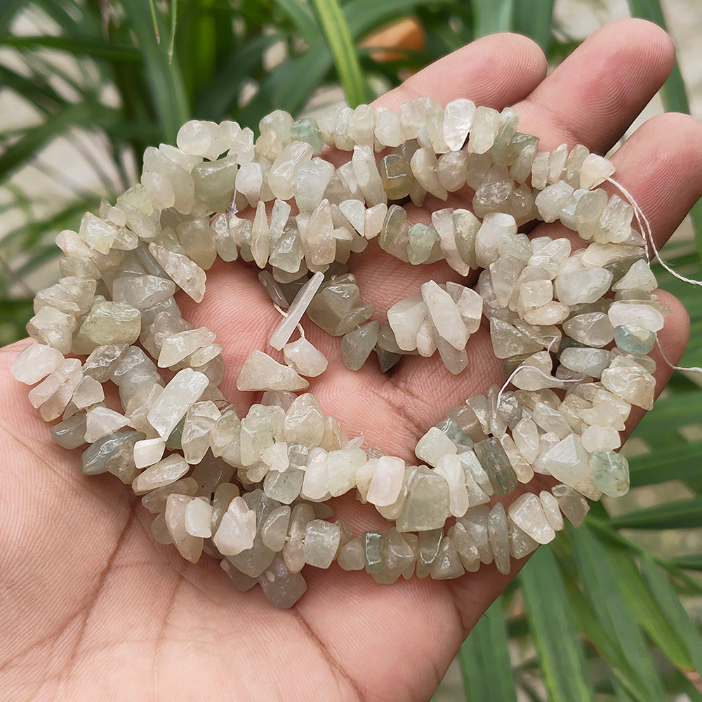 1 STRING/LINE PACK OF UNCUT SERPENTINE UNCUT CHIPS BEADS