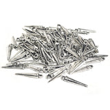 50 PIECES PACK' 20 MM APPROX SIZE'  HALF SLICED' SILVER OXIDIZED SPIKE CHARMS FOR DIY JEWELLERY MAKING