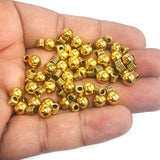 50 PIECES PACK' 8x5 MM APPROX SIZE' SOLID GHUNGRU GOLD OXIDIZED ADORNMENT CHARMS