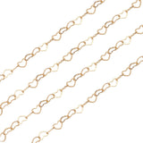 1 PIECE PACK' SIZE APPROX 4-5 MM' 52-55 CM LONG GOLD POLISHED HEART CHAIN
