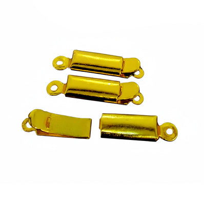 ANTI TARNISH 24 K GOLD POLISHED' SINGLE LOOP' BOX CLASP JEWELLERY FINDING' 22X5 MM SOLD BY 2 PIECES PACK