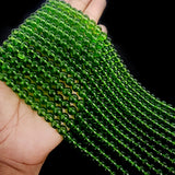 8 MM SUPER FINE QUALITY ORIGINAL GREEN COLOR' ROUND TRANSPARENT BEADS' APPROX PIECES 52-54 BEADS SOLD BY PER LINE PACK