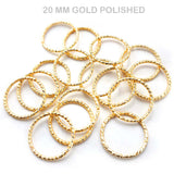 30 PIECES PACK' 20 MM APPROX' THICK OPEN HARD JUMP RINGS/CIRCULAR LINKS USED IN MAKING DIY JEWELLERY ACCESORY