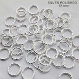 40 PIECES PACK' 12 MM APPROX' THICK OPEN HARD JUMP RINGS/CIRCULAR LINKS USED IN MAKING DIY JEWELLERY ACCESORY