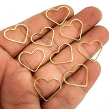 20 PIECES PACK' 15x17 MM CLOSED LINK'GOLD BRASS POLISHED AUTHENTIC BRASS JEWELLERY FINDINGS