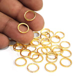 10 PCS PACK. 10-11 MM RING CIRCULAR, 22K GOLD PLATED, EARRING AND JEWELRY MAKING NECKLACE PARTS