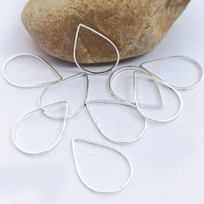 30 PIECES PACK' TARNISH RESISTANT' SILVER POLISHED' 14X21 MM APPROX SIZE