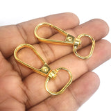 2 PCS PACK LARGE GOLD POLISHED SWIVEL LOBSTER CLAW CLAPS HOOK