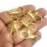 2 PCS PACK LARGE GOLD POLISHED SWIVEL LOBSTER CLAW CLAPS HOOK