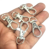 2 PCS PACK LARGE SILVER POLISHED SWIVEL LOBSTER CLAW CLAPS HOOK