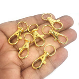 2 PCS PACK LARGE GOLD POLISHED SWIVEL LOBSTER CLAW CLAPS HOOK