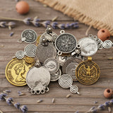 20 PIECES PACK' ASSORTED MIX COIN CHARMS