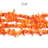 12-17 MM CORAL COLOR IRREGULAR BRANCH STICKS GEMSTONE SOLD BY 15 INCHES LINE PACK