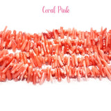 8-16 MM CORAL PINK IRREGULAR BRANCH STICKS GEMSTONE SOLD BY 15 INCHES LINE PACK