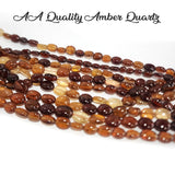 AA QUALITY' AMBER QUARTZ' SEMI-PRECIOUS BEADS, SOLD BY STRAND ABOUT 14" ABOUT (38-40) BEADS' SIZE 5-11 MM APPROX