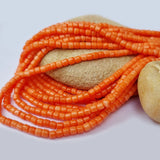 GENUINE Natural CORAL Baroque Moonga  BEADS, APPROX 118~120 BEADS' SOLD BY PER LINE PACK, Size about 3x3mm