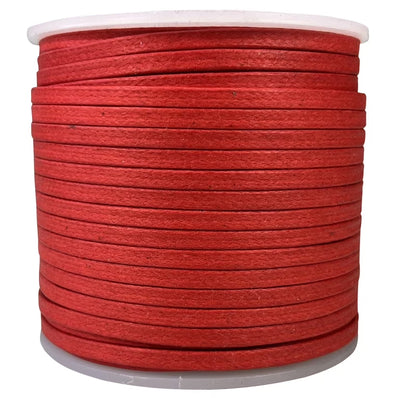 3 mm Flat Cotton Cord – Red Color | 5 Meter Pack for Jewelry Making, Macrame, Crafts & DIY Projects