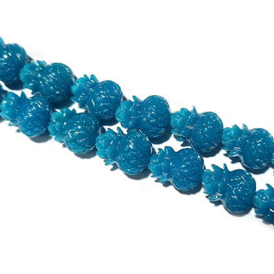 10/Pcs Pkg. Resin Stone Flower Ceramic Jade touch Carved Beads for jewelry Making in 12x16mm Kalash Flower