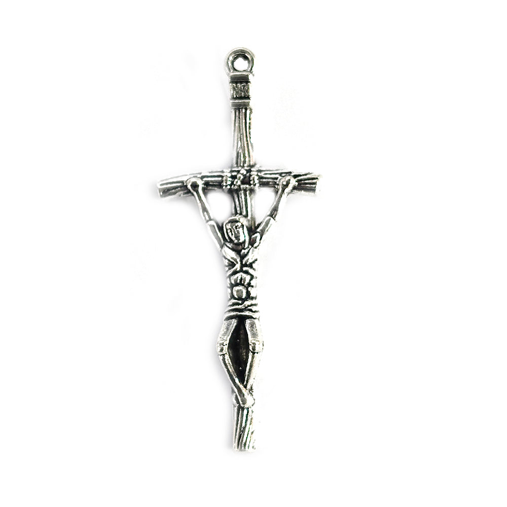 1 PIECE PACK' APPROX 50 MM LONG SILVER OXIDIZED CROSS CHARMS