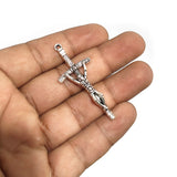 1 PIECE PACK' APPROX 50 MM LONG SILVER OXIDIZED CROSS CHARMS