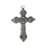 1 PIECE PACK' APPROX 55 MM LONG SILVER OXIDIZED CROSS CHARMS