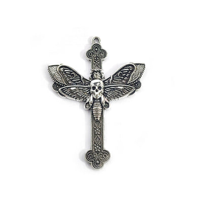 1 PIECE PACK' APPROX 540 MM LONG SILVER OXIDIZED CROSS CHARMS