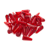 20 PIECES PACK' RED PENCIL TOWER CRYSTAL GLASS BEADS