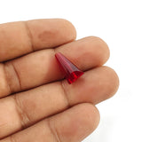 20 PIECES PACK' RED PENCIL TOWER CRYSTAL GLASS BEADS