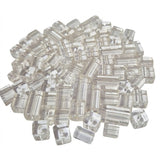 50grams pack, crystal white cube, mix shape crystal glass beads 6~ 6x12mm Size Approximately