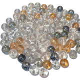 50grams pack, mix 6mm AB finish crystal glass beads, smooth round 6mm Size Approximately