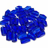 50grams Blue Cube faceted, crystal glass beads 6x13mm Size Approximately