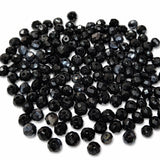 50grams pkg. Black AB rondelle crystal black tyre beads 4mm Size Approximately