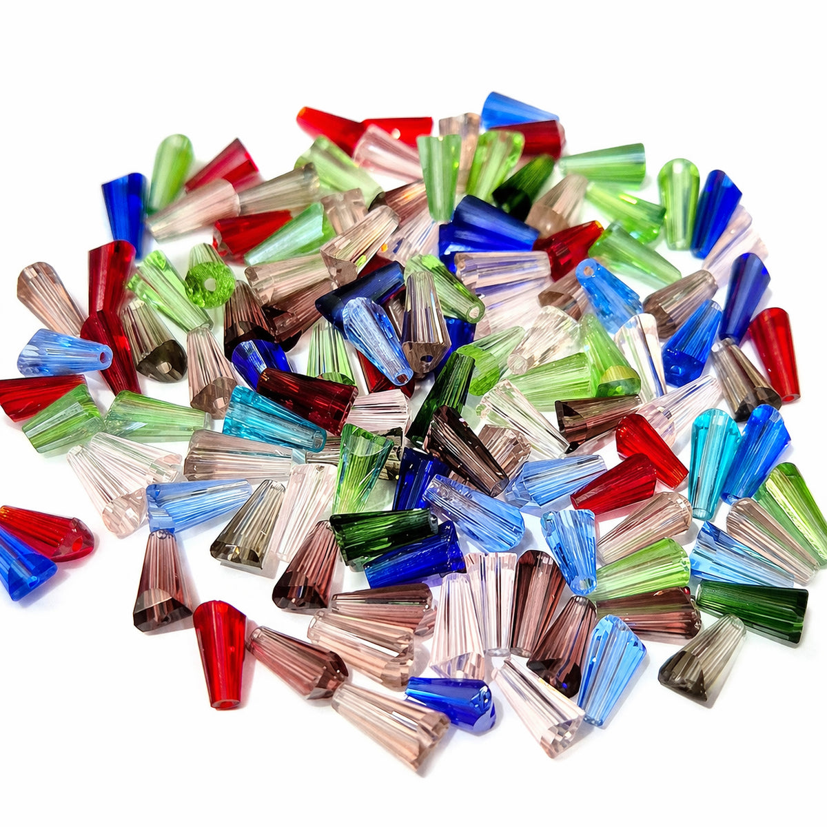 50 grams pack, Pencil, tower shape, Mix color, Glass beads 4x8mm Size Approximately