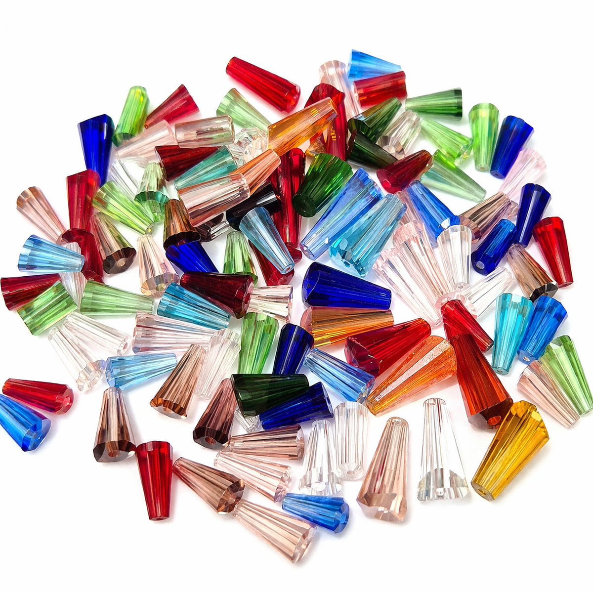 50 grams pack, Pencil, tower shape, Mix color, Glass beads 5x12mm Size Approximately