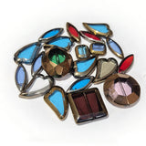 20pcs pkg. Fire Polished mix glass beads crystal beads 8~24mm Size Approximately