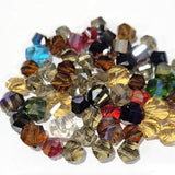 50grams, Helix cut Mix color crystal glass beads 8~10mm Size Approximately