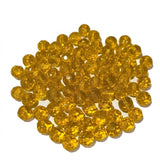 50grams Round faceted Topaz Yellow Crystal Glass beads 6mm Size Approximately