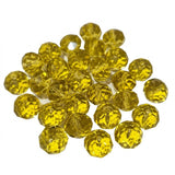 50grams Rondelle faceted Olive Crystal Glass beads 12mm Size Approximately