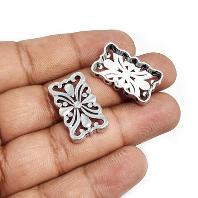 6 PIECES PACK' 5 HOLES' 24x13 MM APPROX' DESIGNER CHANNEL LINK CONNECTOR JEWELLERY FINDINGS