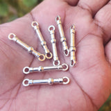 20 PIECES PACK' 29 MM' SILVER OXIDZIED' CHANNEL LINK CONNECTOR JEWELRY FINDINGS USED IN DIY JEWELRY MAKING