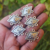 20 PIECES PACK' 18x24 MM' SILVER OXIDZIED' CHANNEL LINK CONNECTOR JEWELRY FINDINGS USED IN DIY JEWELRY MAKING