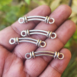 10 PIECES PACK' 35x7 MM' SILVER OXIDZIED' CHANNEL LINK CONNECTOR JEWELRY FINDINGS USED IN DIY JEWELRY MAKING