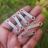 20 PIECES PACK' 33x6 MM' SILVER OXIDZIED' CHANNEL LINK CONNECTOR JEWELRY FINDINGS USED IN DIY JEWELRY MAKING