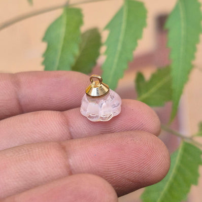 1 PIECE PACK'  10 MM APPROX SIZE' CZECH IMPORTED FLORAL GLASS CHARMS