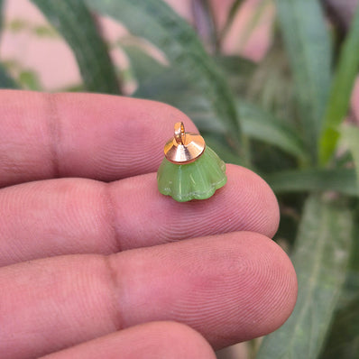 1 PIECE PACK'  10 MM APPROX SIZE' CZECH IMPORTED FLORAL GLASS CHARMS