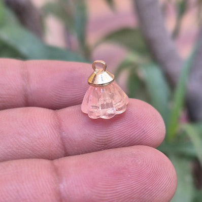 1 PIECE PACK' 10 MM APPROX SIZE' CZECH IMPORTED FLORAL GLASS CHARMS