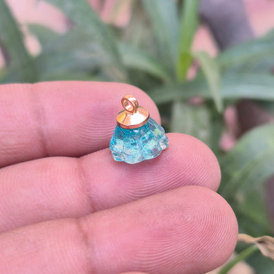 1 PIECE PACK' 10 MM APPROX SIZE' CZECH IMPORTED FLORAL GLASS CHARMS