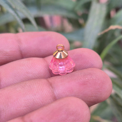 1 PIECE PACK' 10 MM APPROX SIZE' CZECH IMPORTED FLORAL GLASS CHARMS