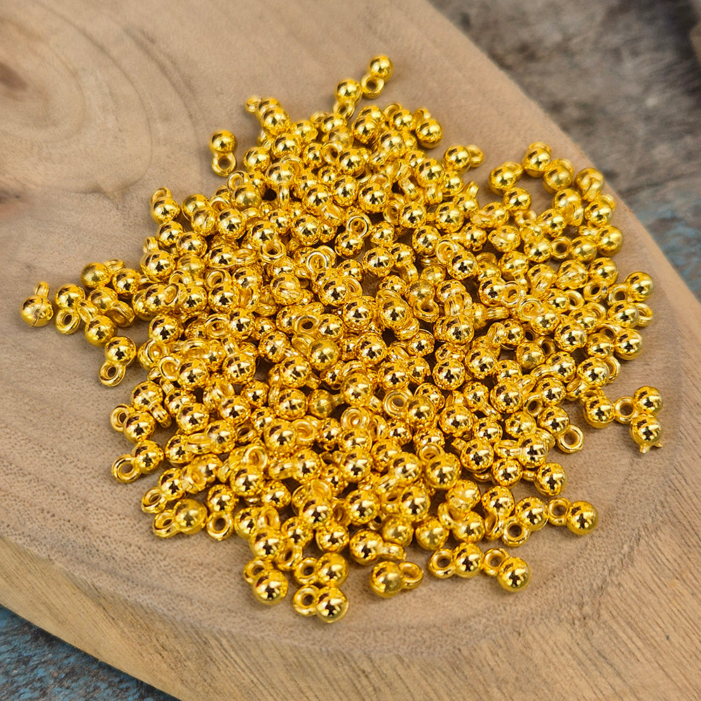 4 MM ROUND ACRYLIC LIGHT WEIGHT GHUNGHROO, SOLD PER PACK OF 500 PIECES