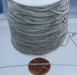 2 METER LONG CHAIN RHODIUM POLSHED' METAL CHAIN FOR JEWELLERY MAKING